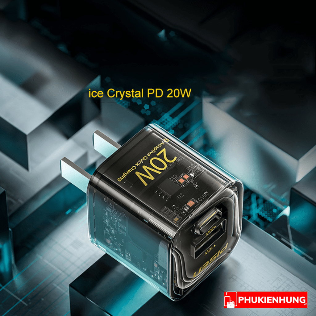 Củ sạc nhanh Pisen Quick ice Crystal PD 20W Explorer 2 Quick ice Crystal PD 20W Explorer 2