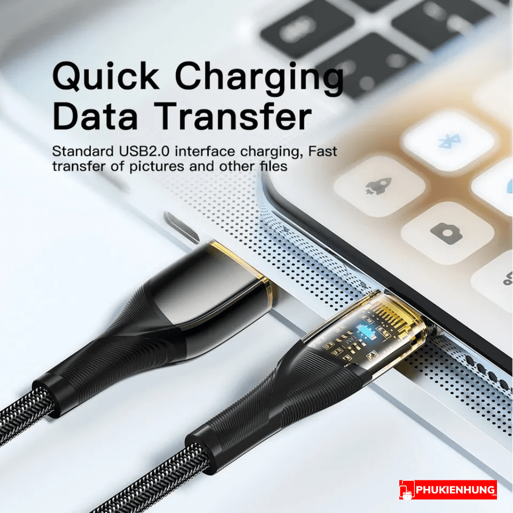 Dây cáp sạc nhanh Essager USB Type-C 7A 100W 5 3