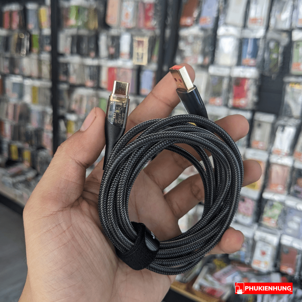Dây cáp sạc nhanh Essager USB Type-C 7A 100W 9 8