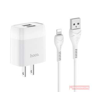 Bộ củ sạc 2 cổng USB HOCO C73 - Lightning / Type-C / Micro