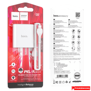 Bo sac nhanh Hoco C97 iPhone Samsung PD 20W QC 3.0 18W phukienhung 7