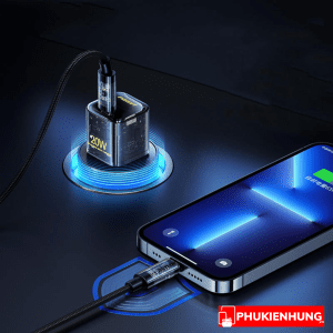 Cap sac nhanh iPhone trong suot Pisen 3