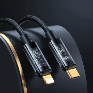 Cáp sạc nhanh iPhone Pisen trong suốt lộ mạch