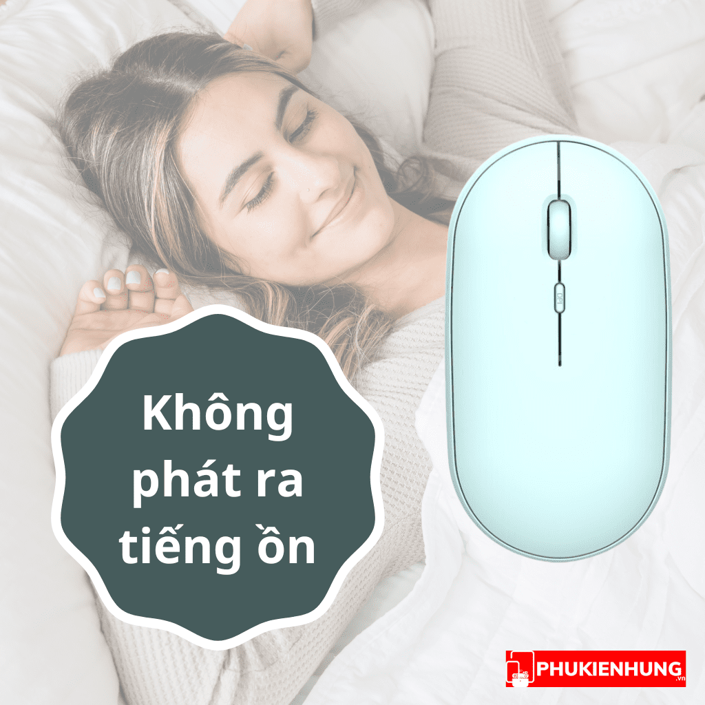 Chuột không dây Bluetooth chống ồn - 2 chế độ 4 Chuot khong day Bluetooth chong on 2 che do phukienhung 2