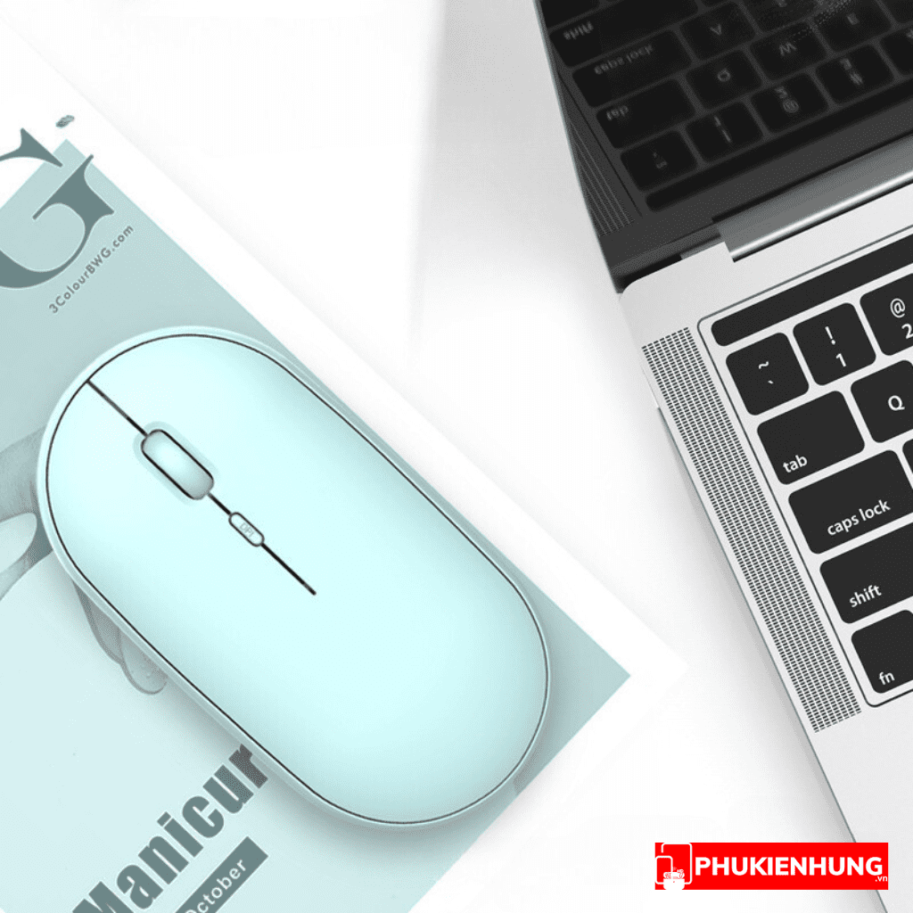 Chuột không dây Bluetooth chống ồn - 2 chế độ 2 Chuot khong day Bluetooth chong on 2 che do phukienhung 5
