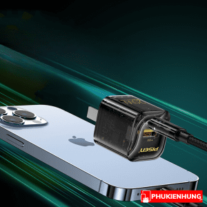 Củ sạc nhanh Pisen 30W Quick Ice Crystal 2 cổng 17 Cu sac nhanh Pisen Quick ice crystal Dual port QP 30W PKH 2