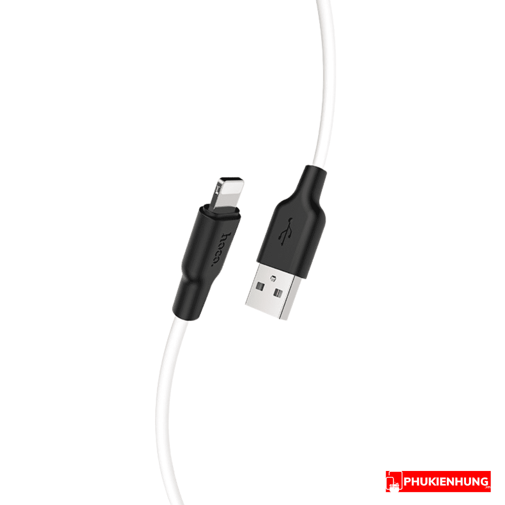 Dây cáp sạc iPhone chống rối Hoco X21 Plus 2 Day sac iPhone Hoco X21 Plus 4